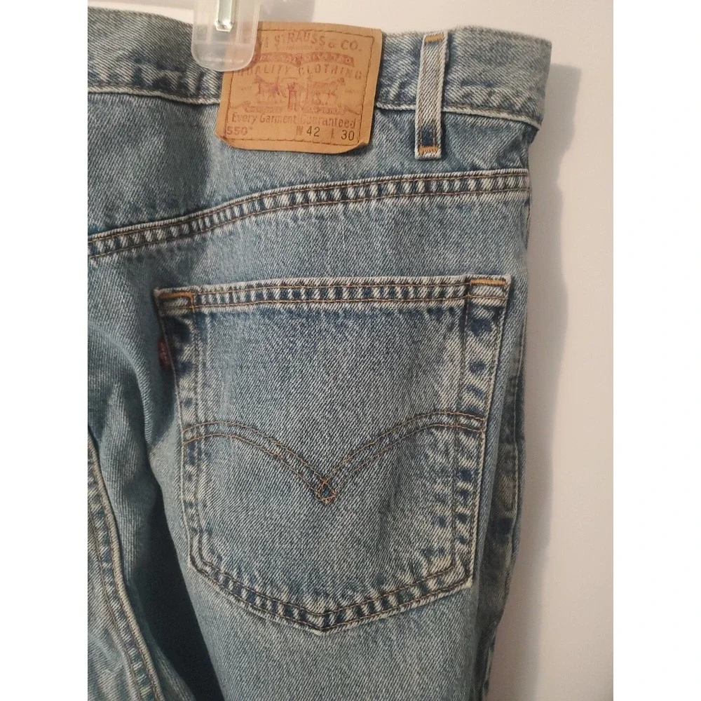 Levi's 505 Relaxed Fit Men's Jeans Size 42x30 Blue Denim Medium Wash